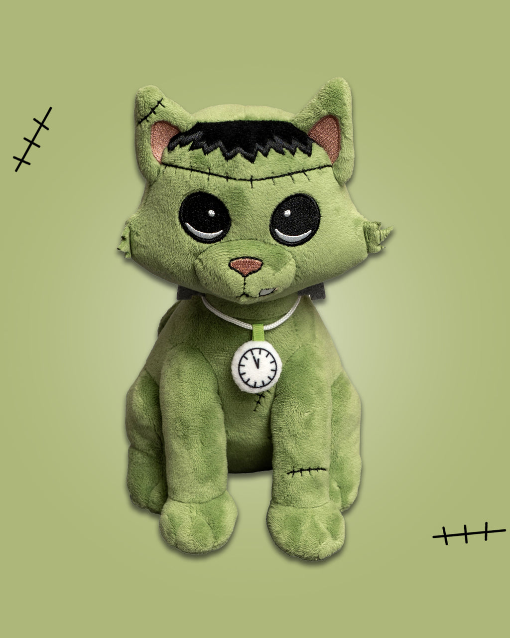 Felinestien Plush. Glow in the dark watch and tail