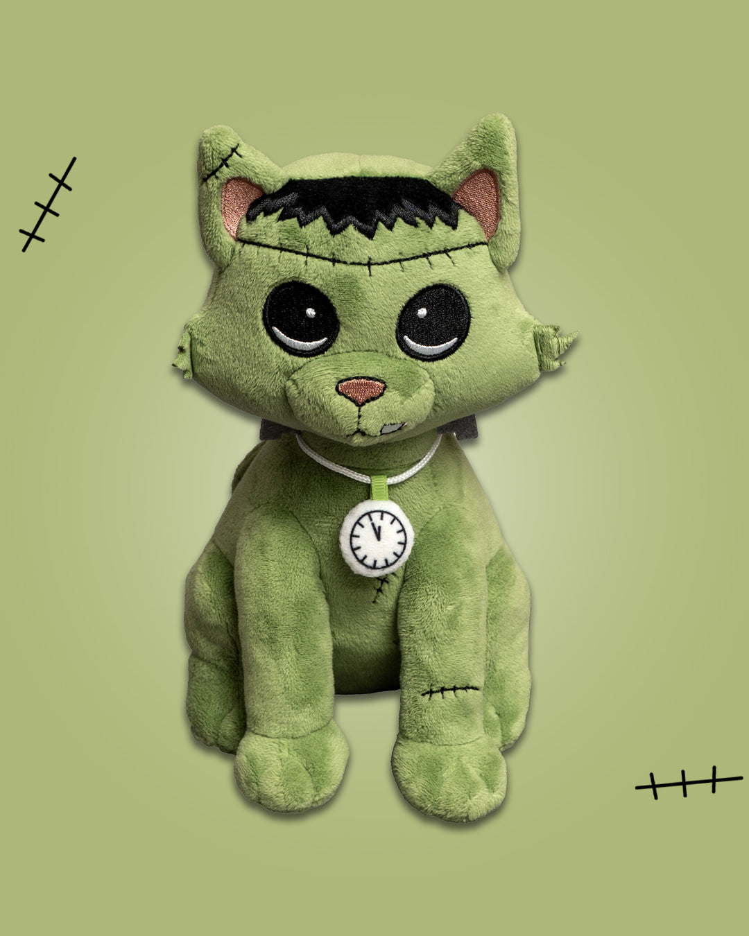 Felinestien Plush. Glow in the dark watch and tail
