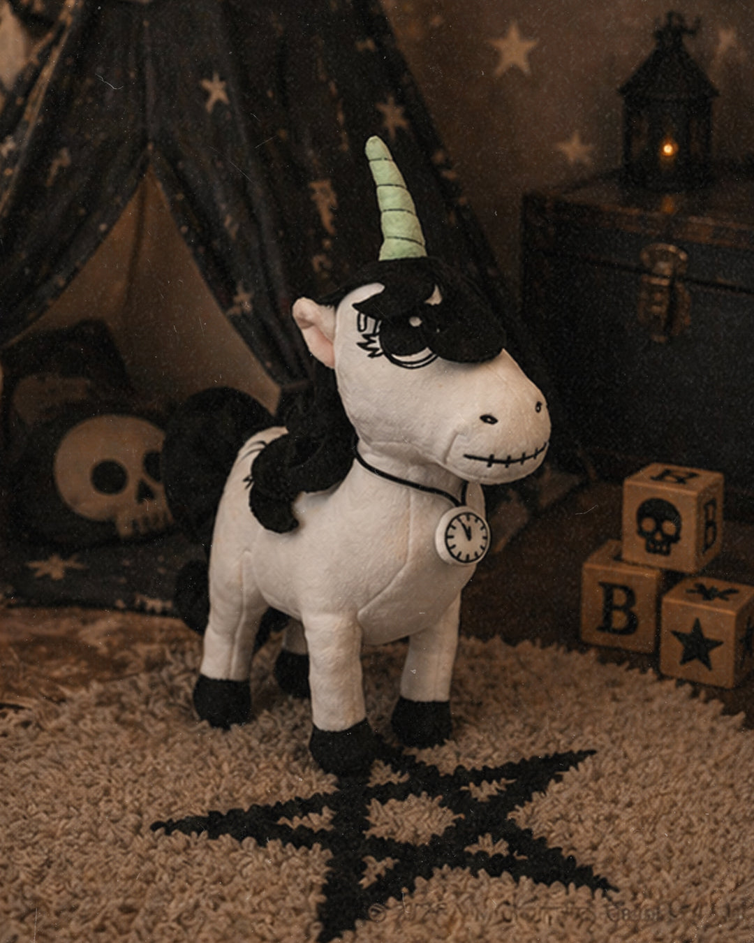 Lunabones Plush. Glow in the dark watch & horn