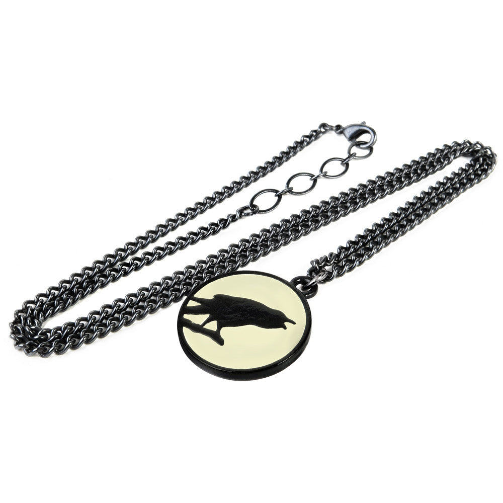 Caw at the Moon Pendant