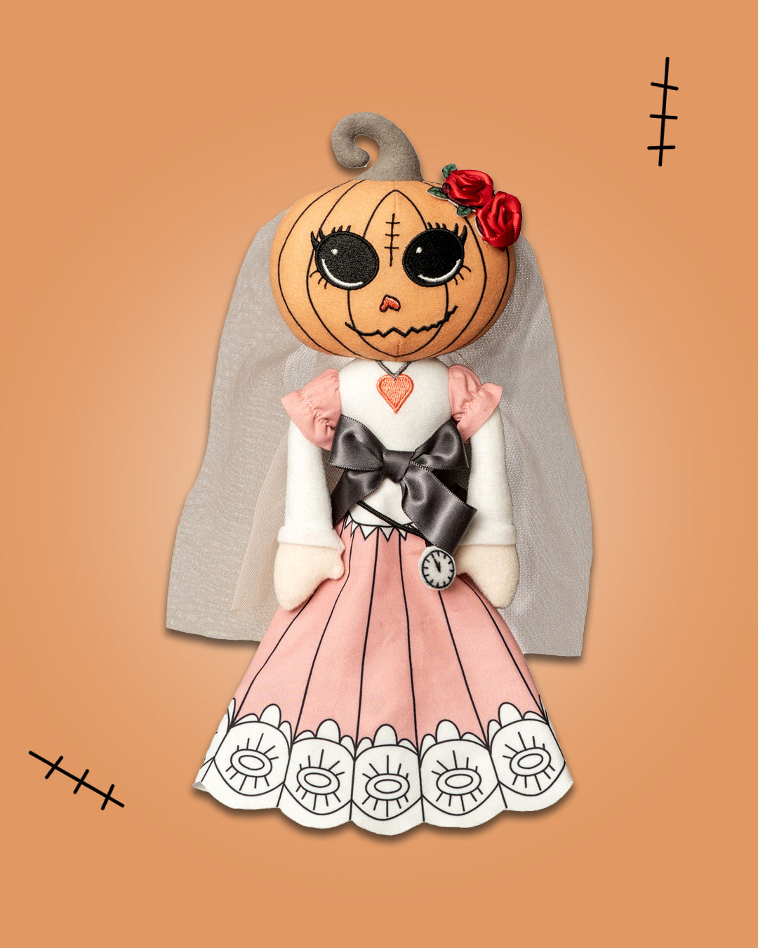 Pumkinella Plush. Glow in the dark watch