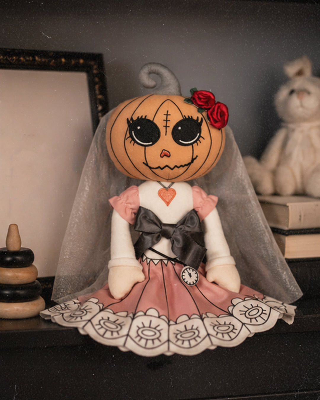 Pumkinella Plush. Glow in the dark watch
