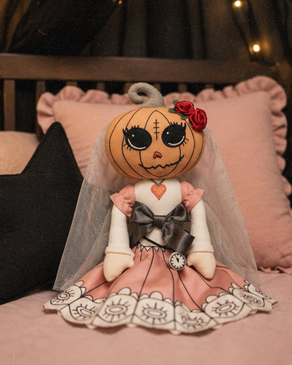 Pumkinella Plush. Glow in the dark watch