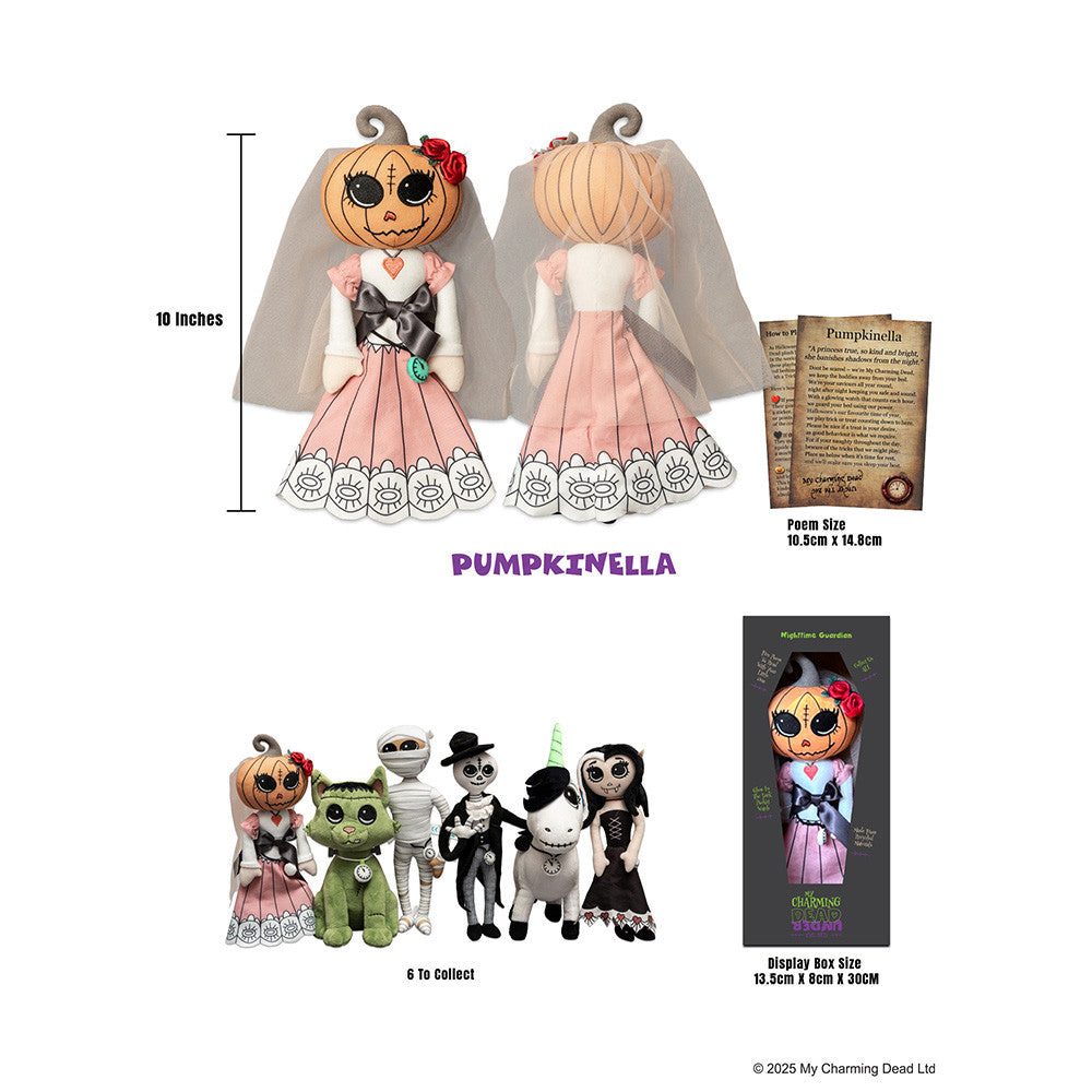 Pumkinella Plush. Glow in the dark watch
