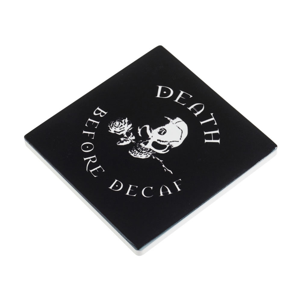 Death Before Decaf Coaster