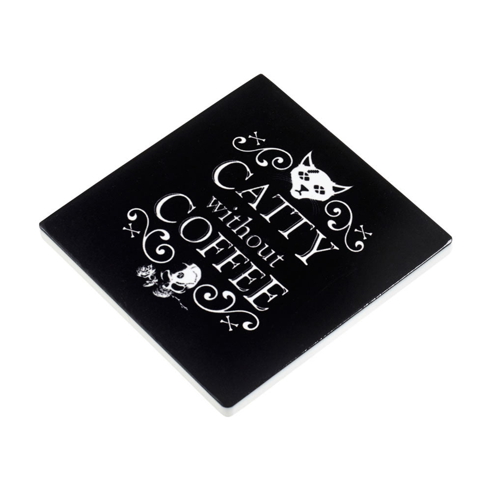 Catty Without Coffee Coaster