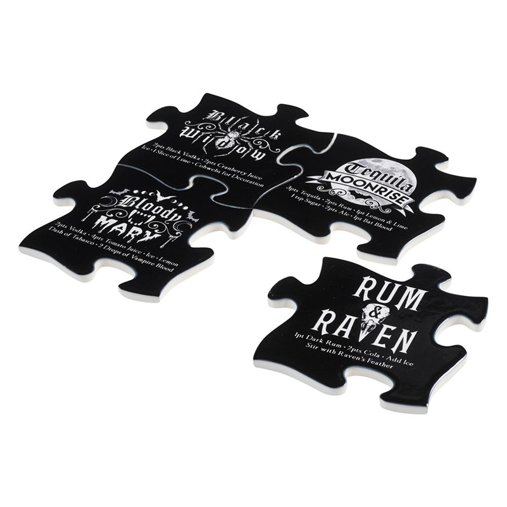 Spooky Cocktail Coaster Set