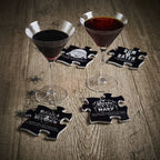 Spooky Cocktail Coaster Set