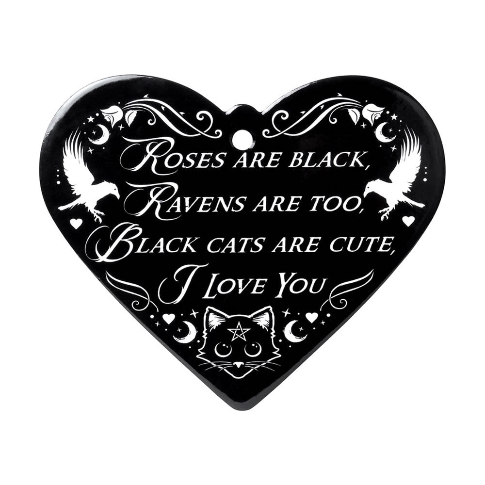 Roses are Black Heart Trivet