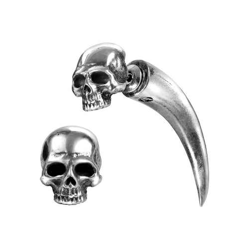 Tomb Skull Horn Earring