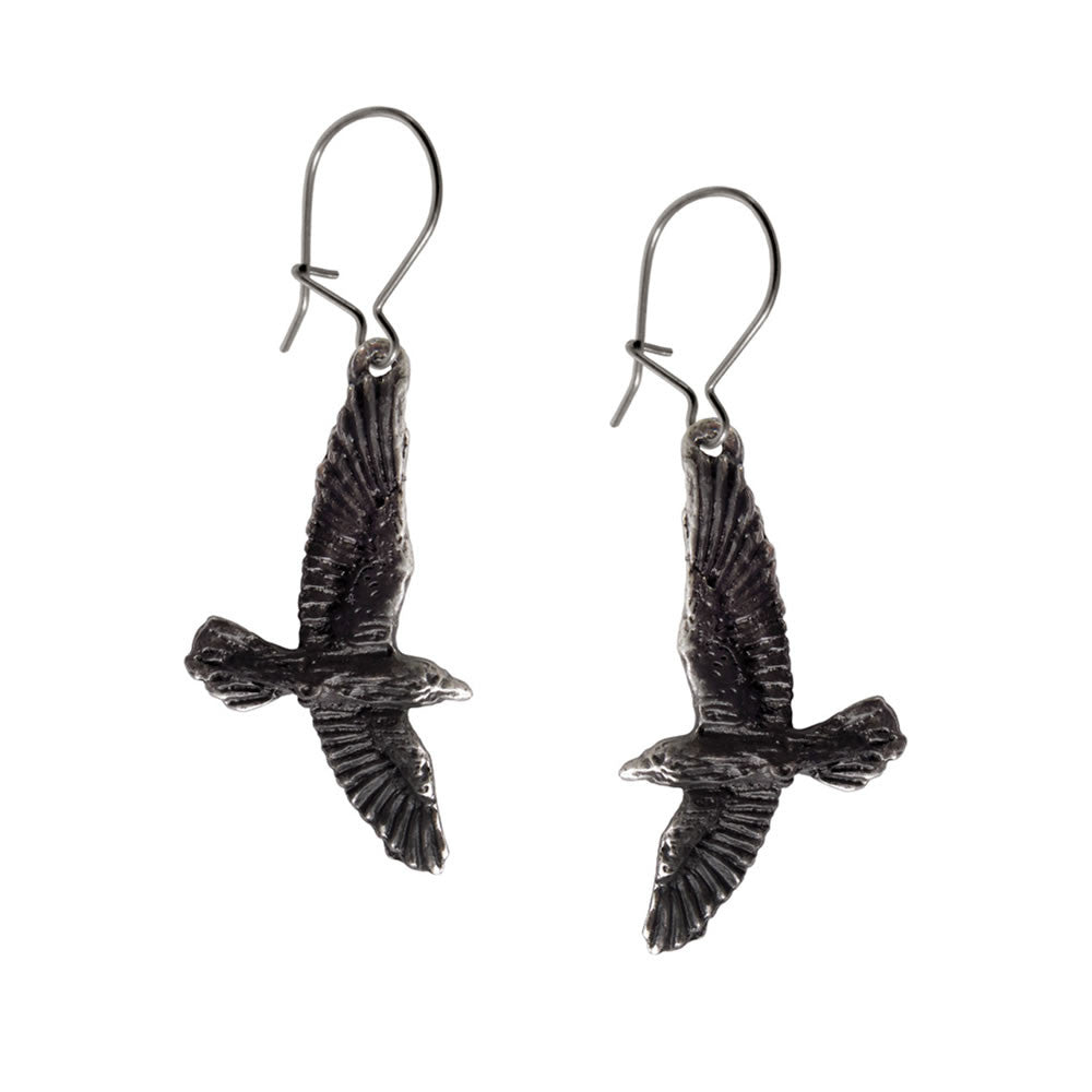 Black Raven Earrings