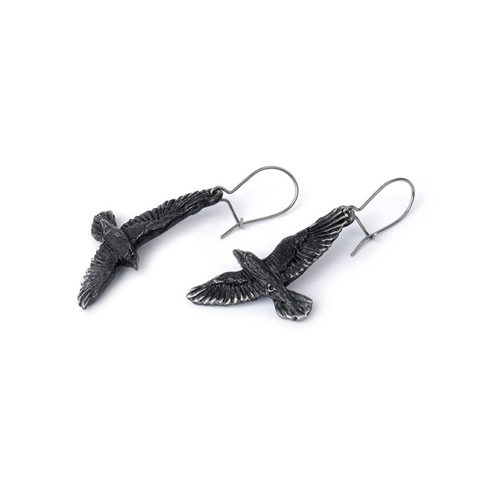 Black Raven Earrings