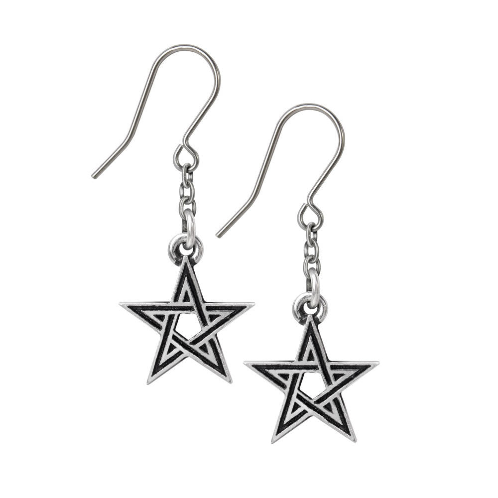 Black Star Earrings