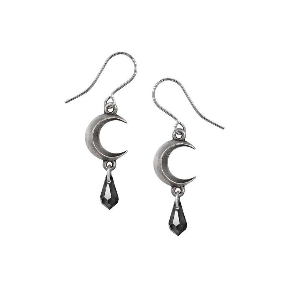 Tears of the Moon Black Earrings