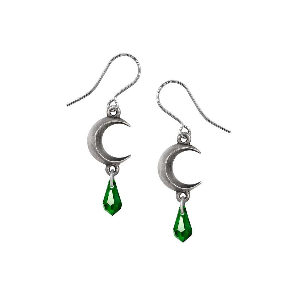 Tears of the Moon Green Earrings