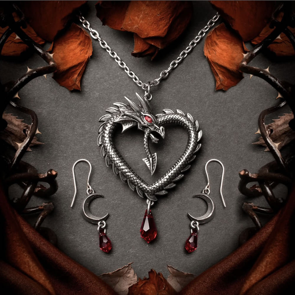 Tears of the Moon Red Earrings