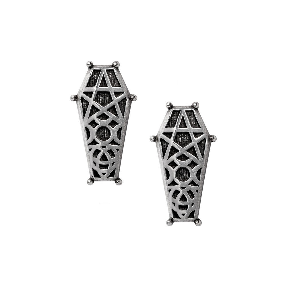 Hex Coffin Stud Earrings