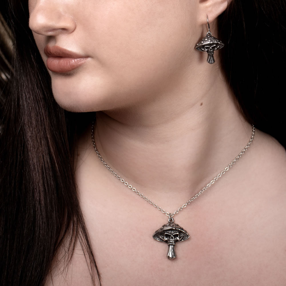 Death Cap Mushroom Dropper Earrings