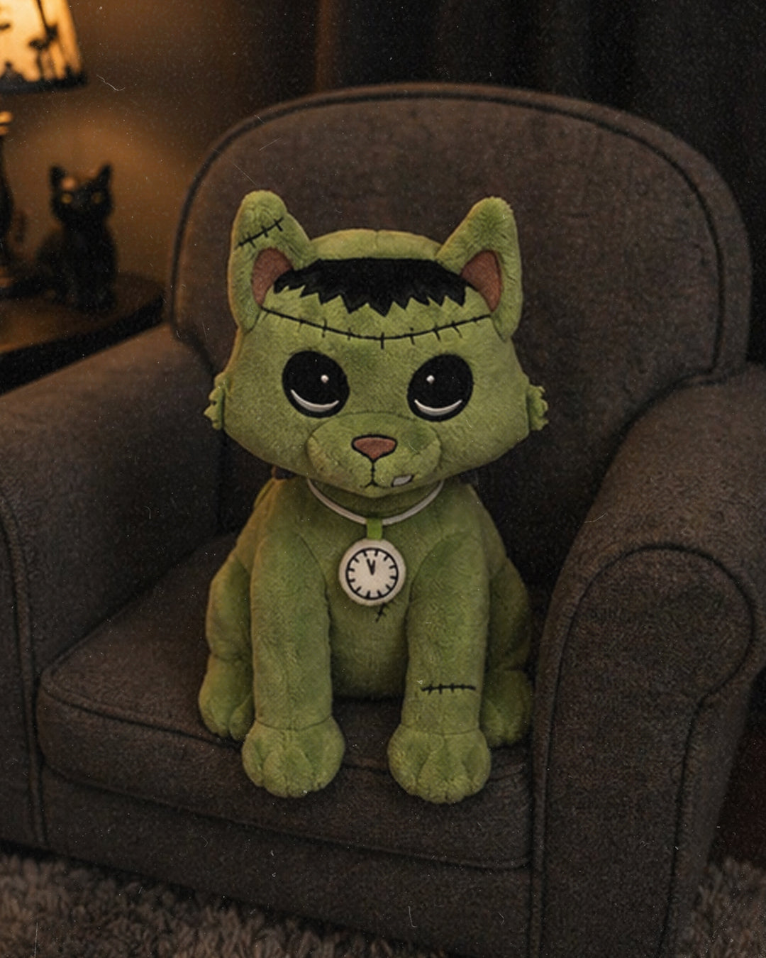 Felinestien Plush. Glow in the dark watch and tail