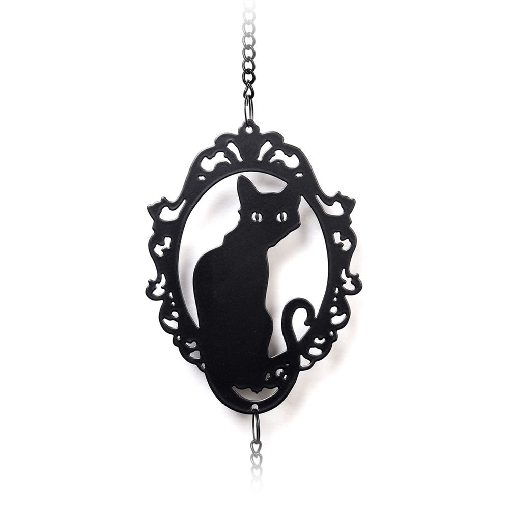 Feline Silhouette Hanging Decoration / Wind Chime