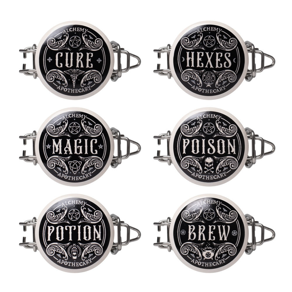 Witch's Spice Rack Storage Jars