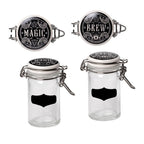 Witch's Spice Rack Storage Jars