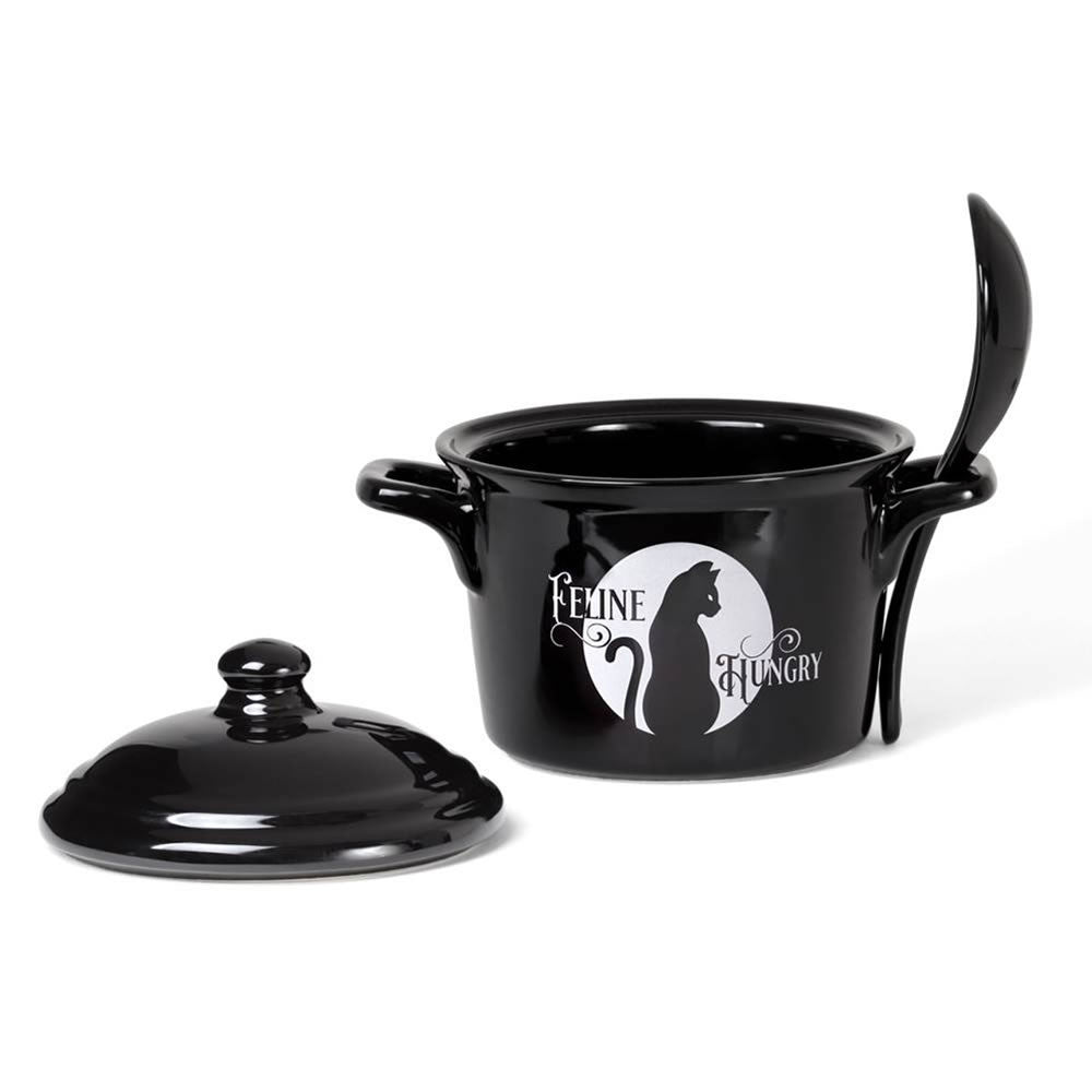 Feline Hungry Bowl & Spoon Set