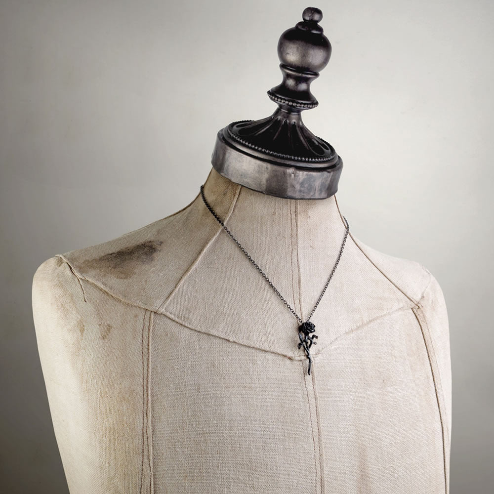 The Romance of the Black Rose Pendant