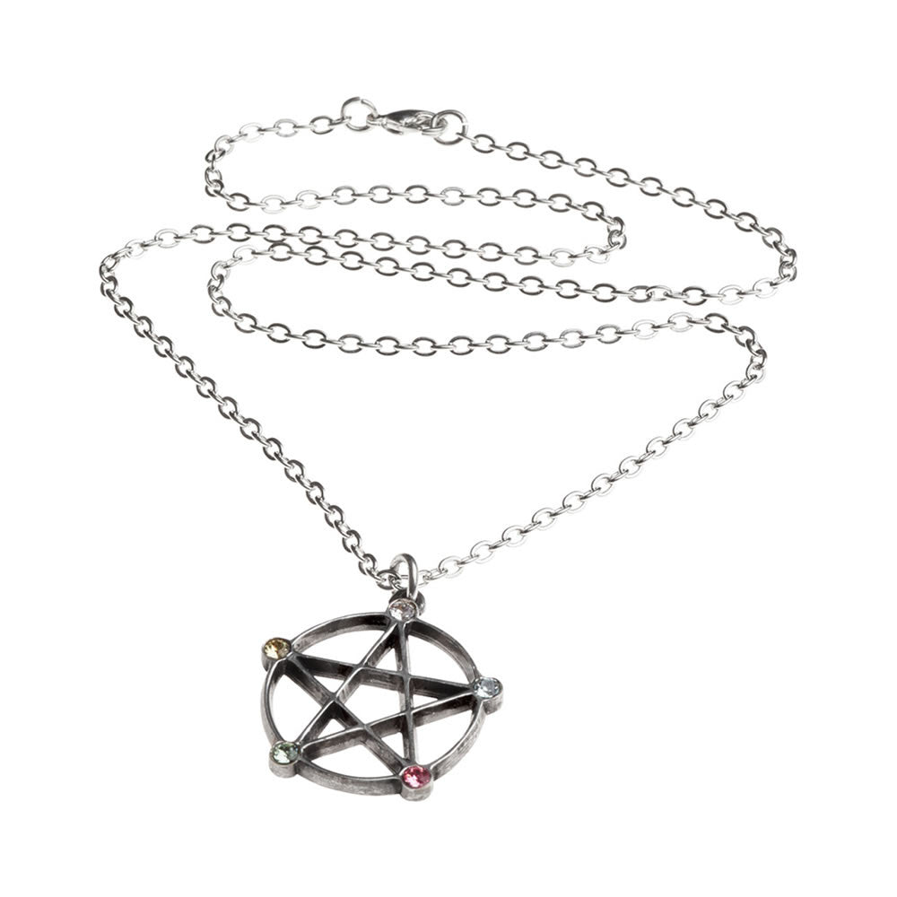Wiccan Elemental Pentacle Necklace