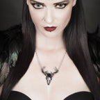 White Hart Black Rose Pendant