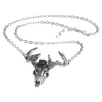 White Hart Black Rose Pendant