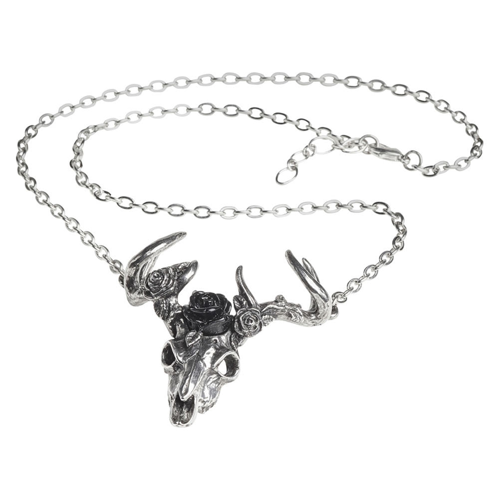White Hart Black Rose Pendant