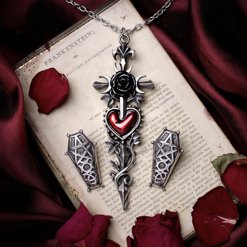Cross of the Dark Kiss | Hand Made Necklace | Alchemy – Alchemy of