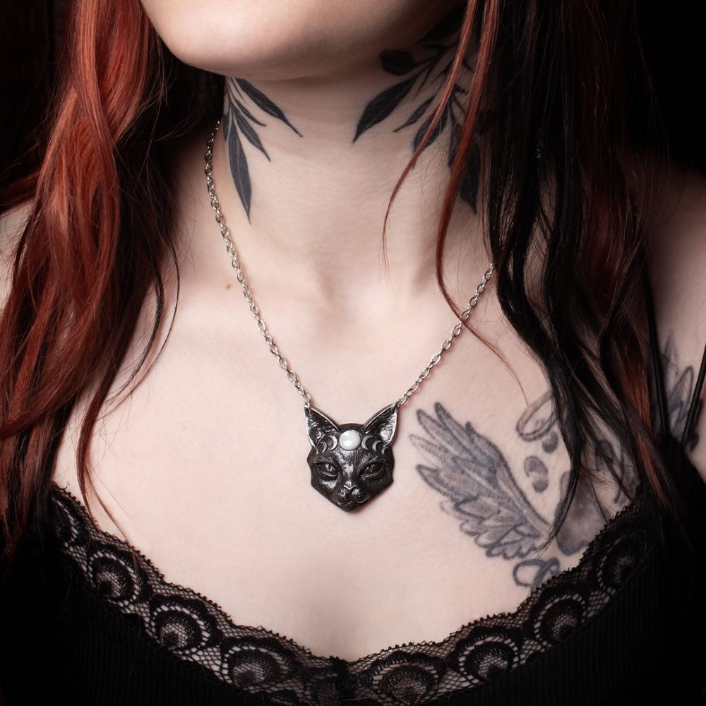 Mystic Moon Cat Pendant
