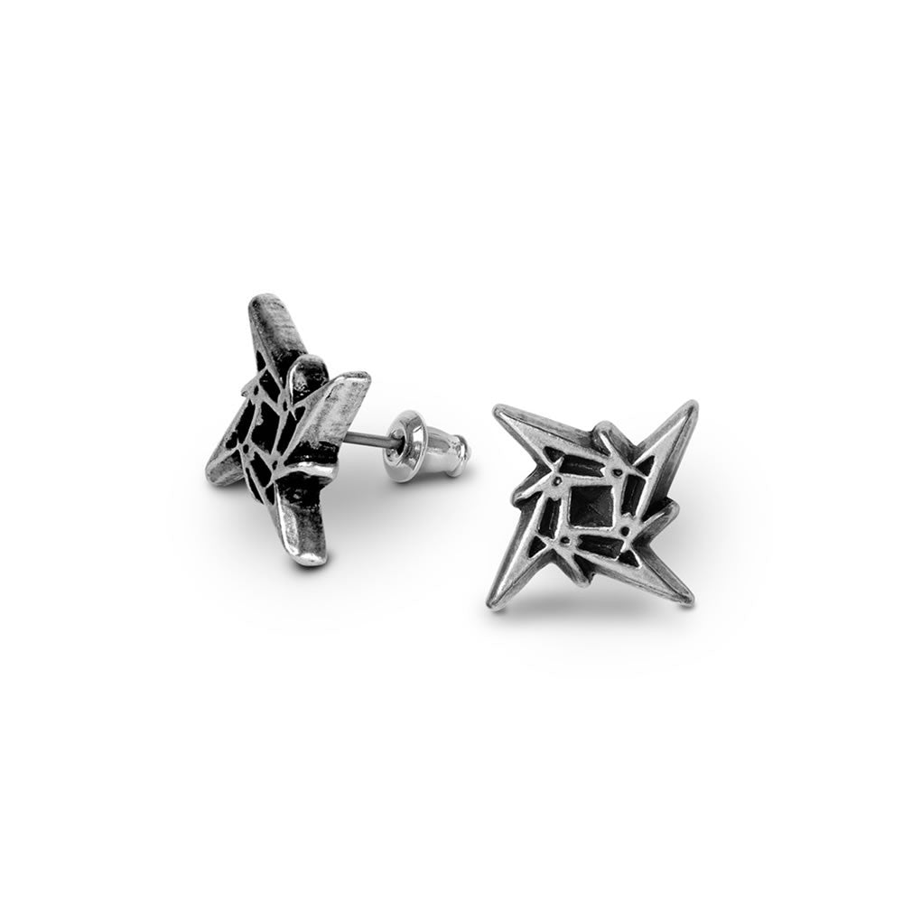 Metallica Ninja Star Logo Ear Stud Earrings