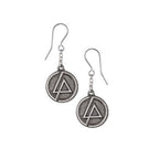 Linkin Park LP Circle Logo Dropper Earrings