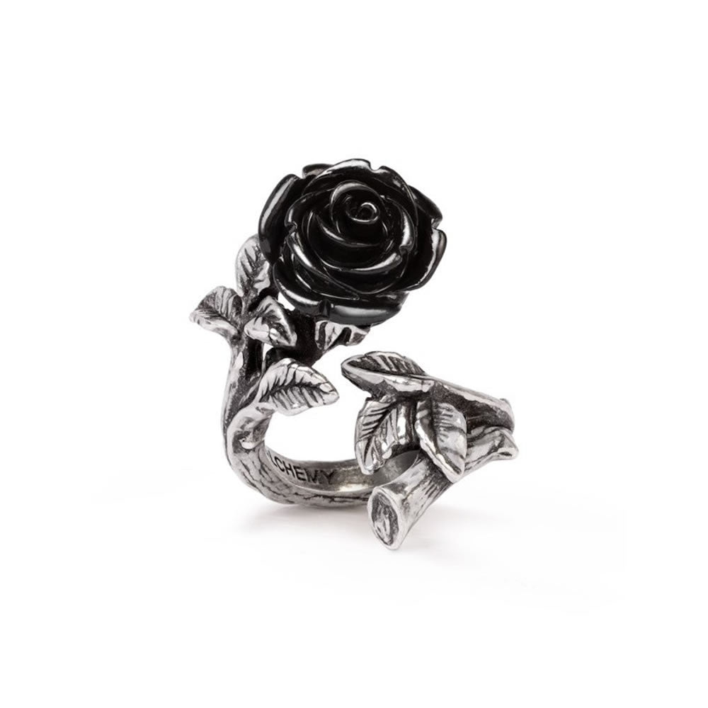 Wild Black Rose Ring