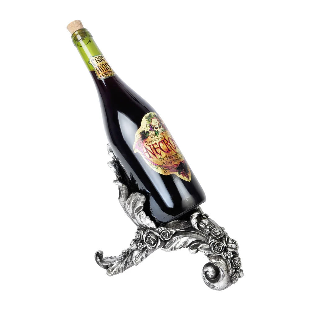 Antique Rose Wine Holder - Silver