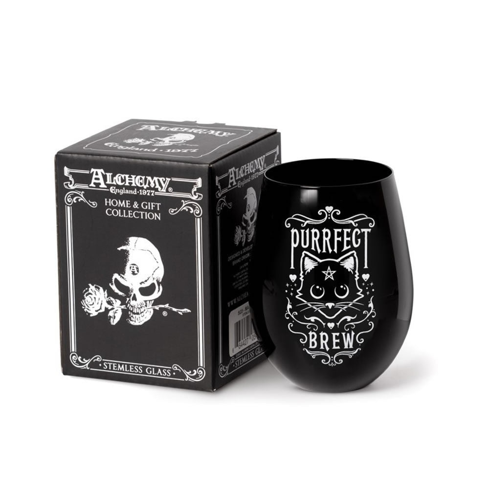 Purrfect Brew Stemless Glass