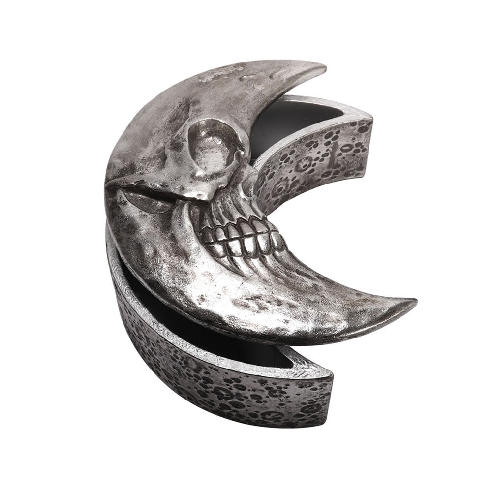 Skull Moon Trinket & Jewelry Box - Silver