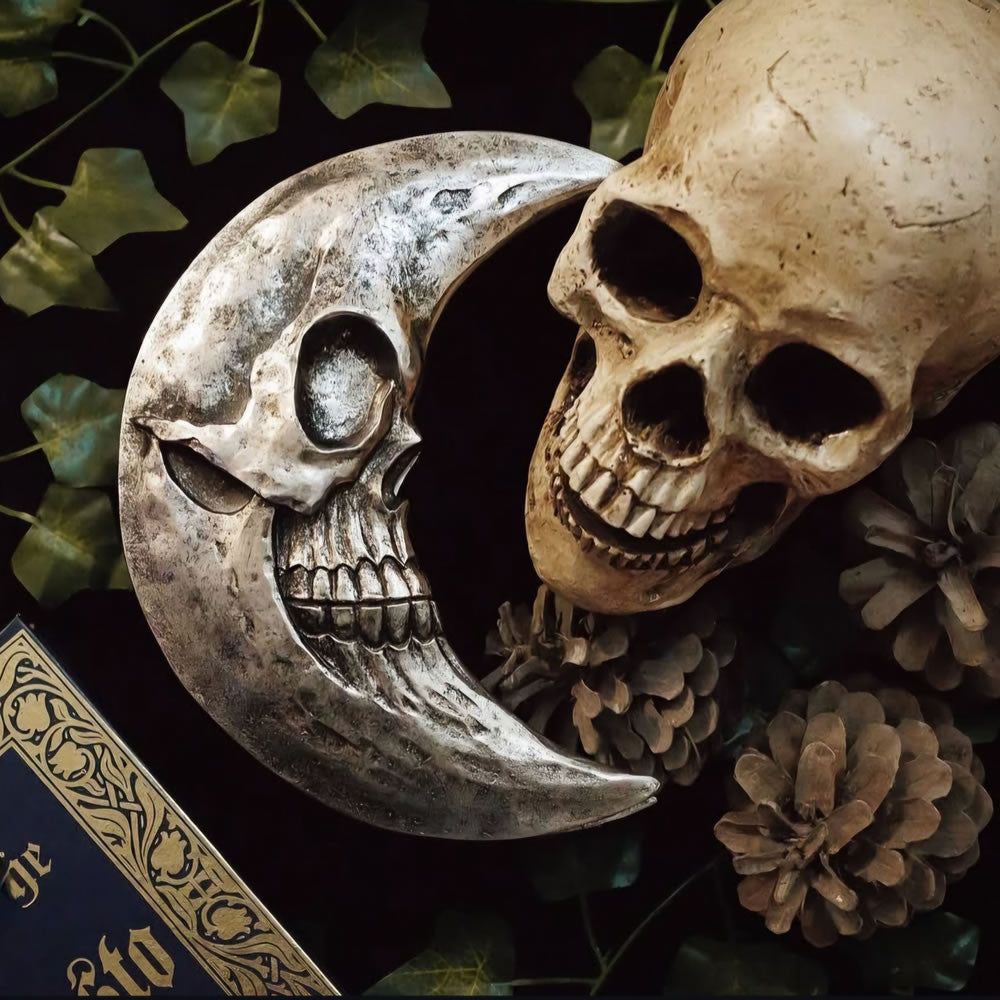 Skull Moon Trinket & Jewelry Box - Silver