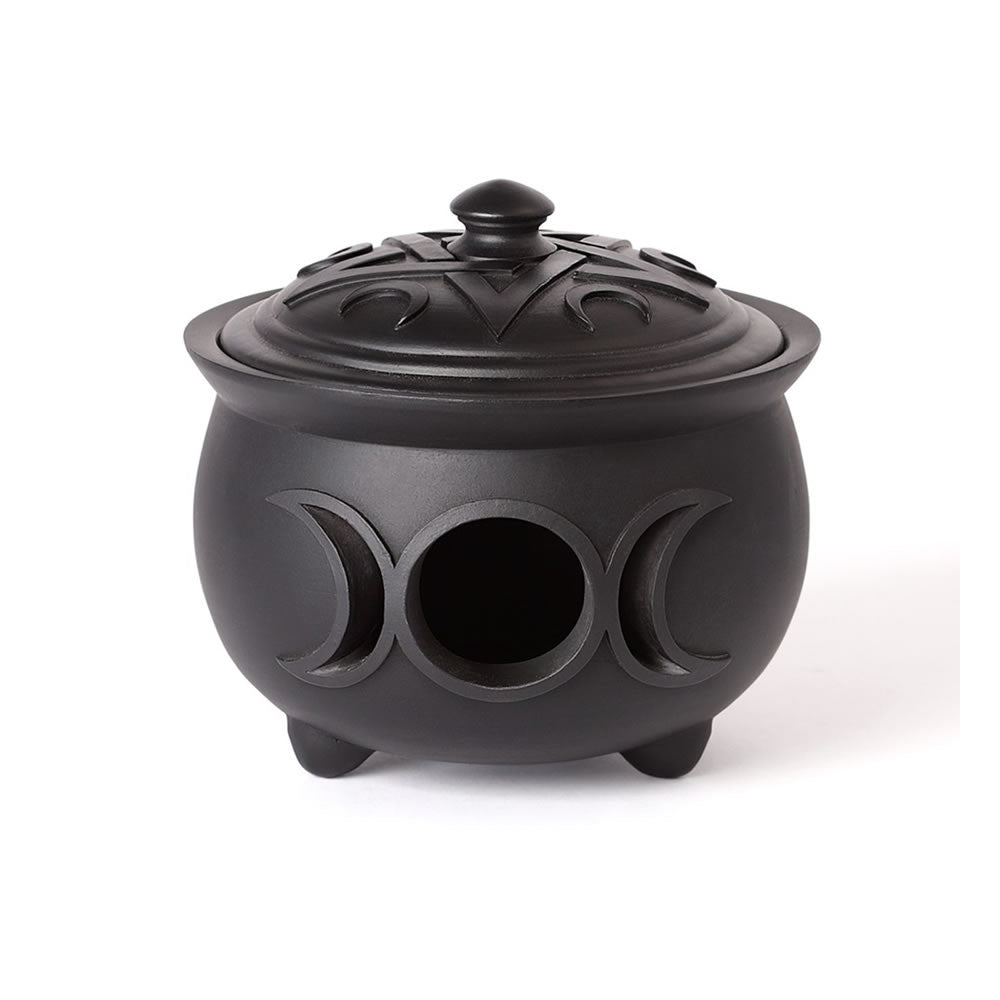 Triple Moon Cauldron Trinket & Jewelry Pot