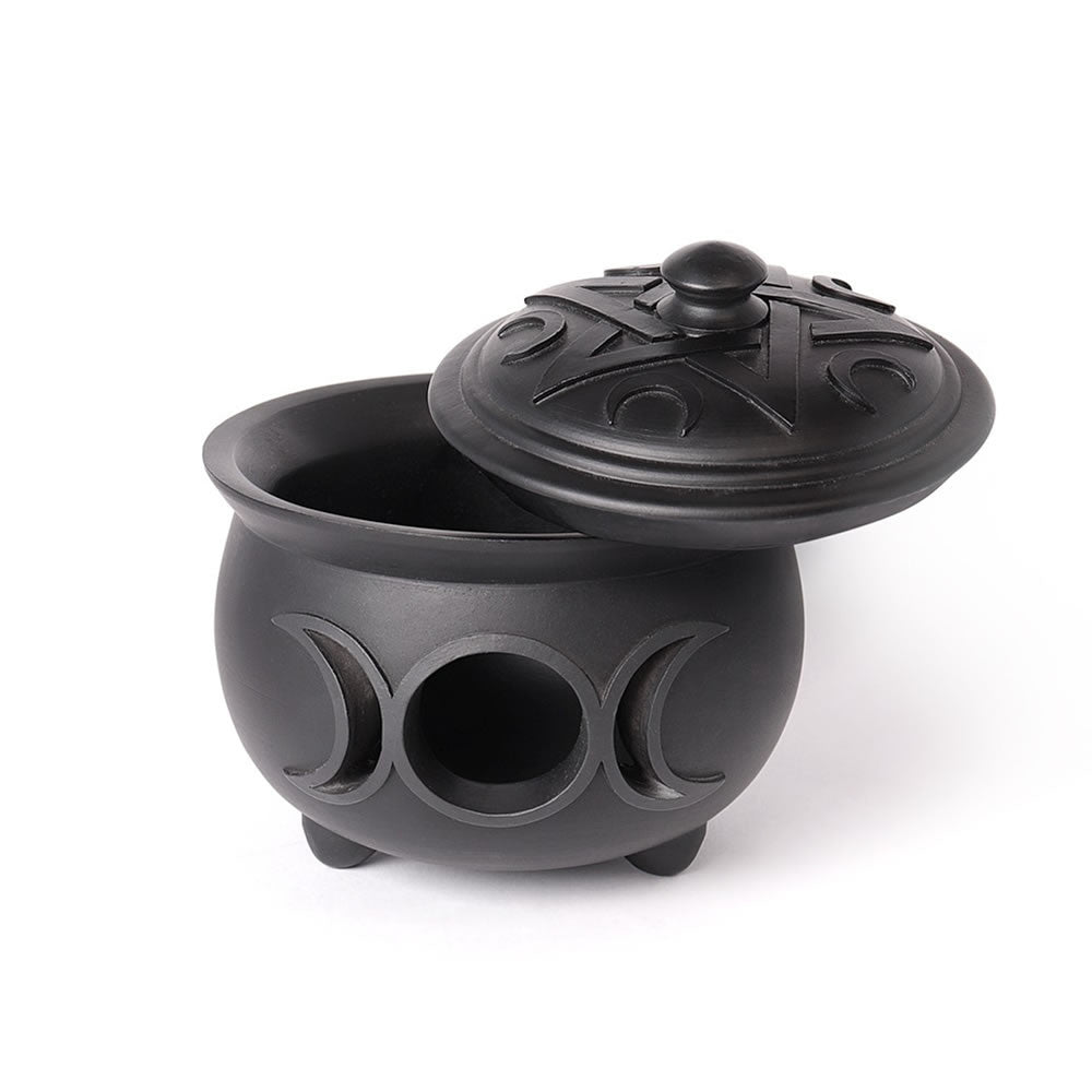 Triple Moon Cauldron Trinket & Jewelry Pot