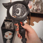 Sacred Cat Hand Mirror - Black