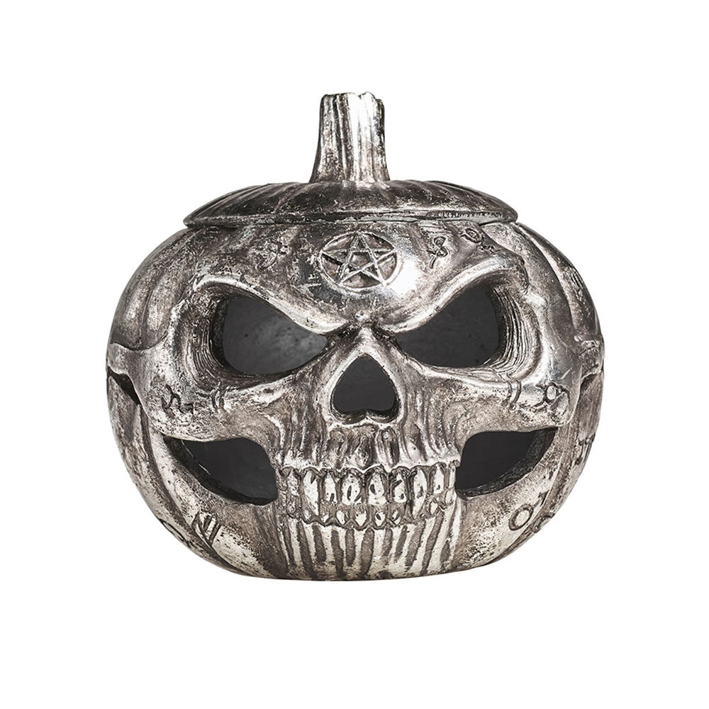 Pumpkin Skull Trinket & Jewelry Pot
