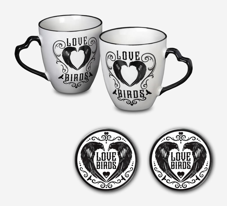 Love Birds Mug Set & Coasters